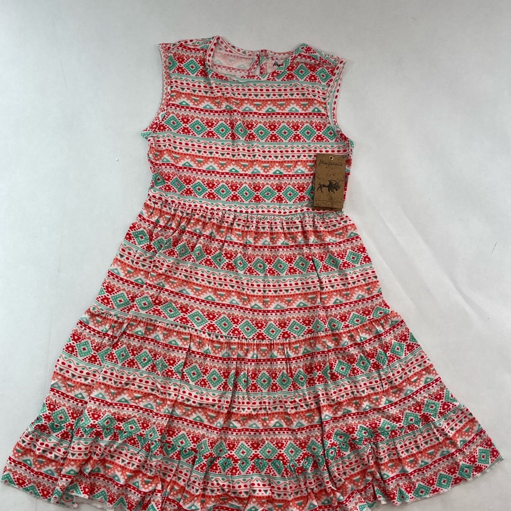 Montana Co Clothing Girls’ Aztec Print Dress Viscose Western Cowgirl Sz XL NWT